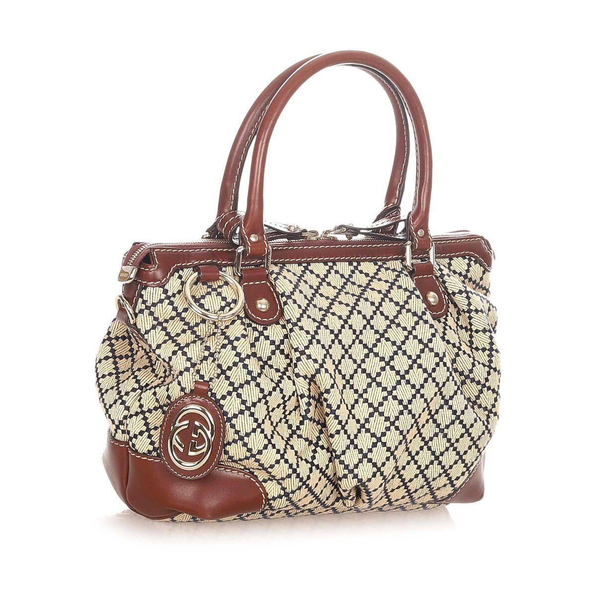 G*G Diamante Sukey Canvas Satchel (SHG-20585)