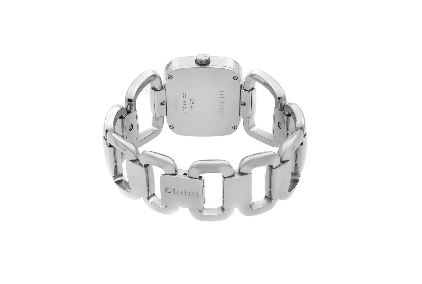 GUCCI G- Black Dial Stainless Steel Ladies Watch