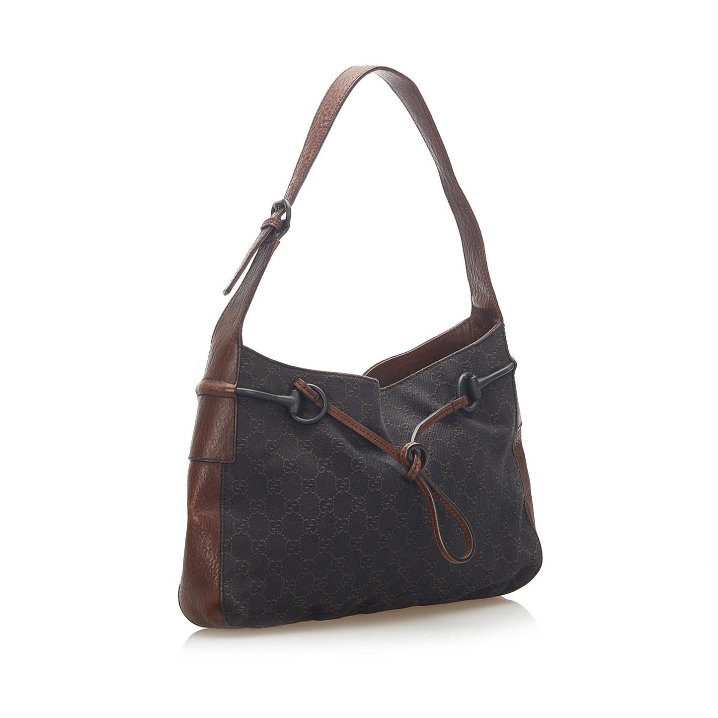 G*G GG Canvas Horsebit Shoulder Bag (SHG-18549)
