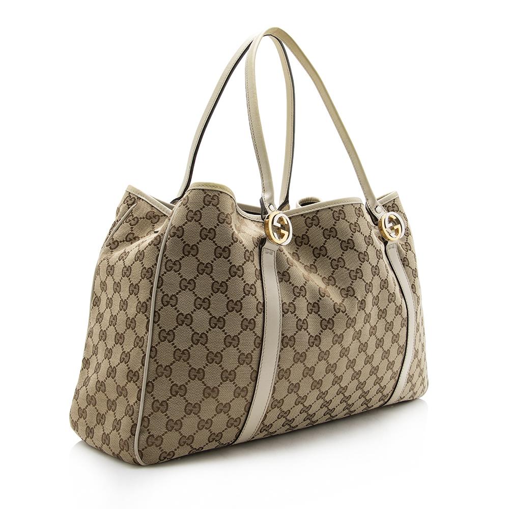 Gucci GG Canvas Twins Large Tote (SHF-13976)