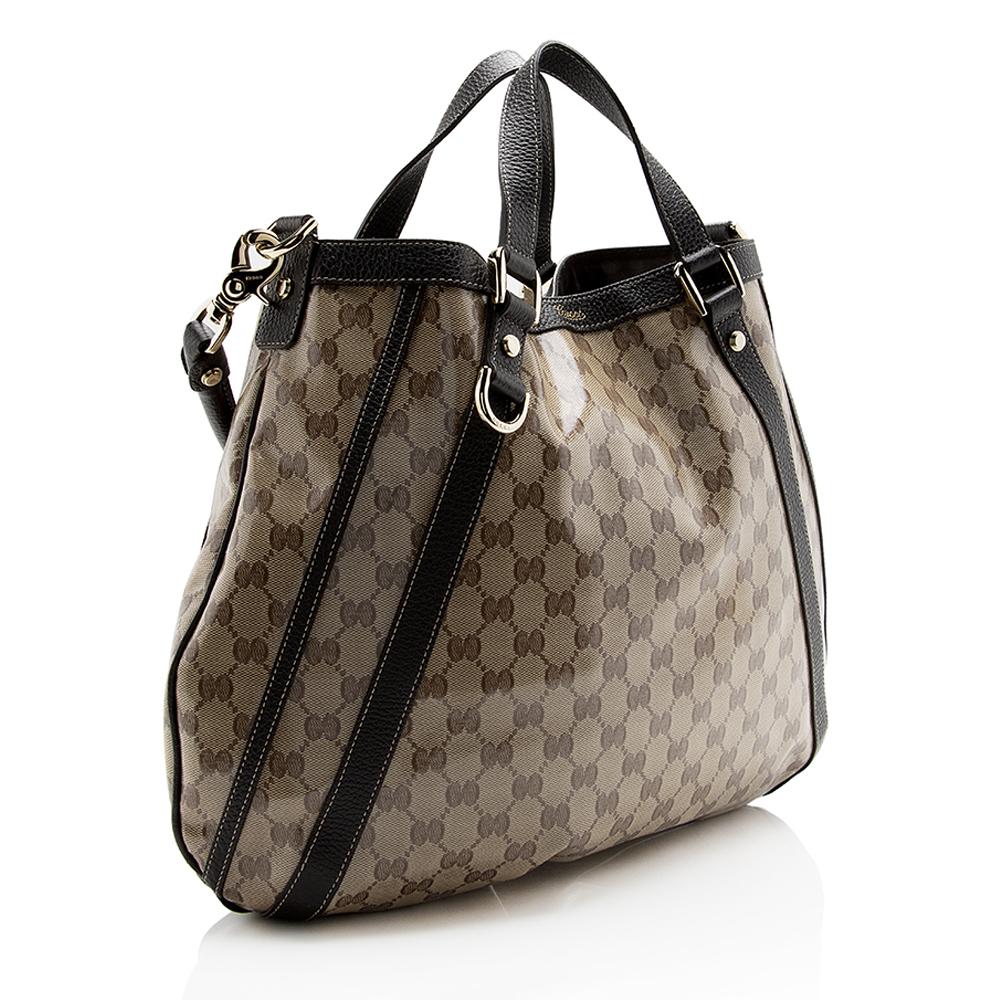 Gucci GG Crystal Abbey Convertible Tote (SHF-13889)