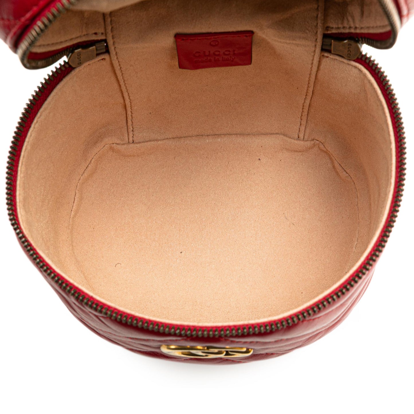 Gucci GG Marmont Round Matelasse Leather Backpack