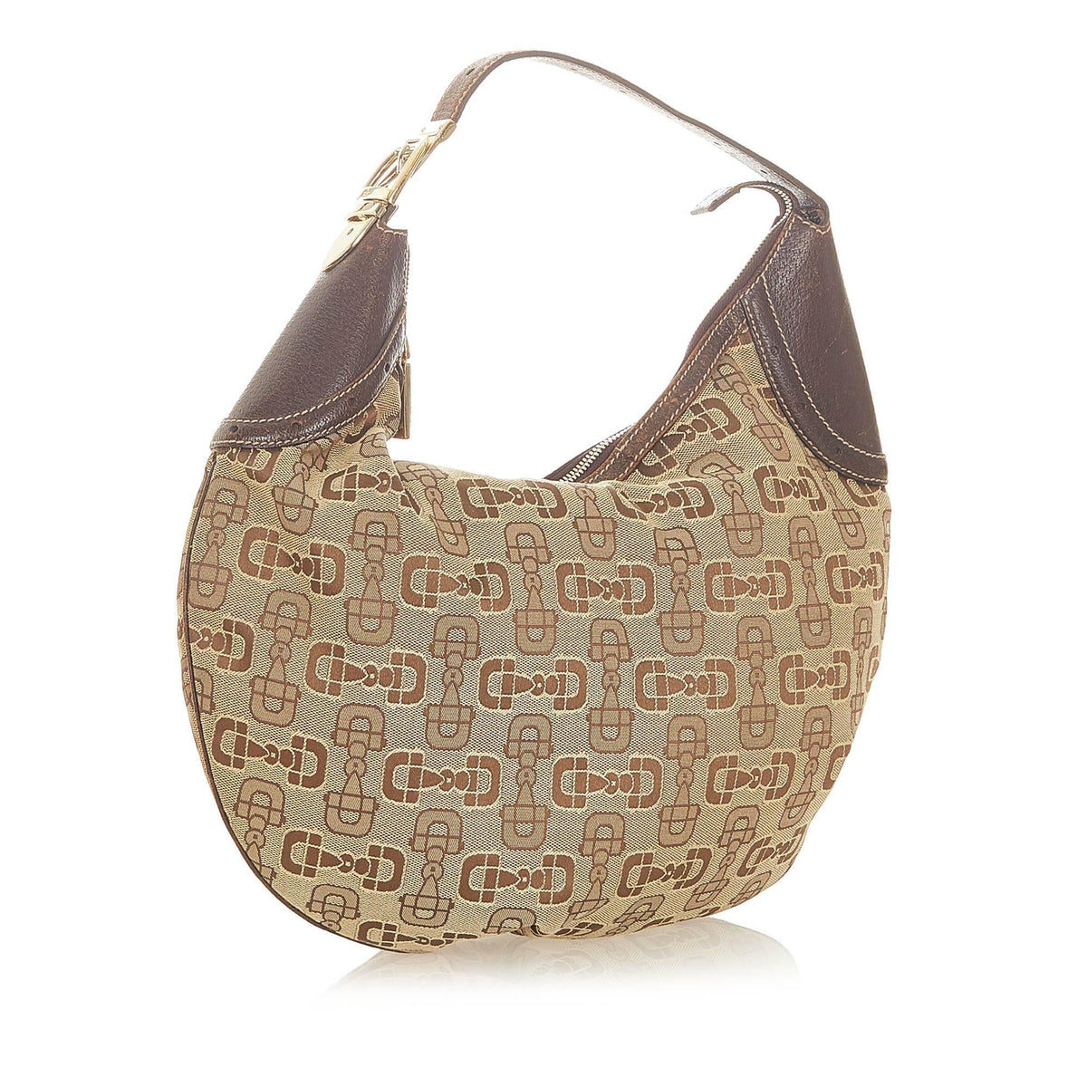 G*G Horsebit Canvas Hobo Bag (SHG-19552)