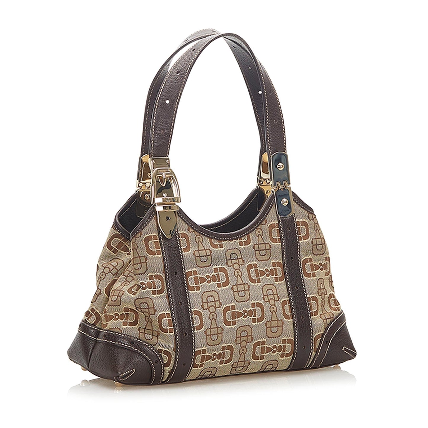 G*G Horsebit Canvas Shoulder Bag (SHG-18793)