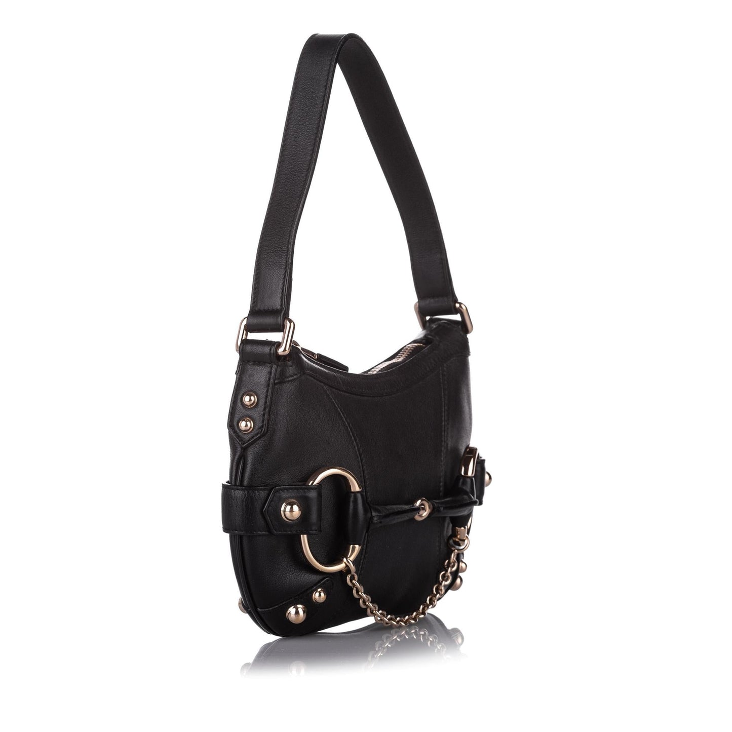 G*G Horsebit Leather Shoulder Bag (SHG-19142)