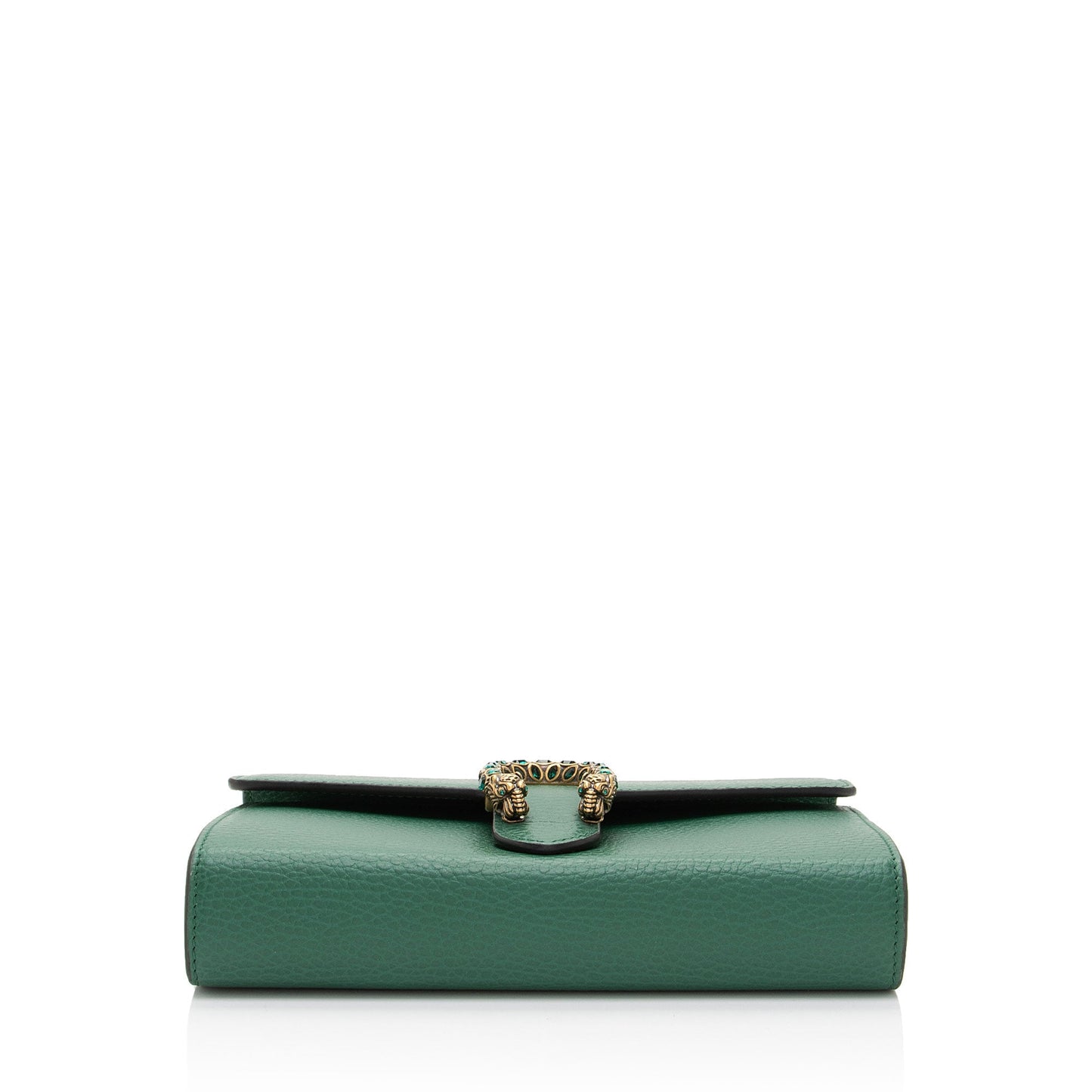Gucci Leather Crystal Dionysus Chain Wallet (SHF-roOomv)