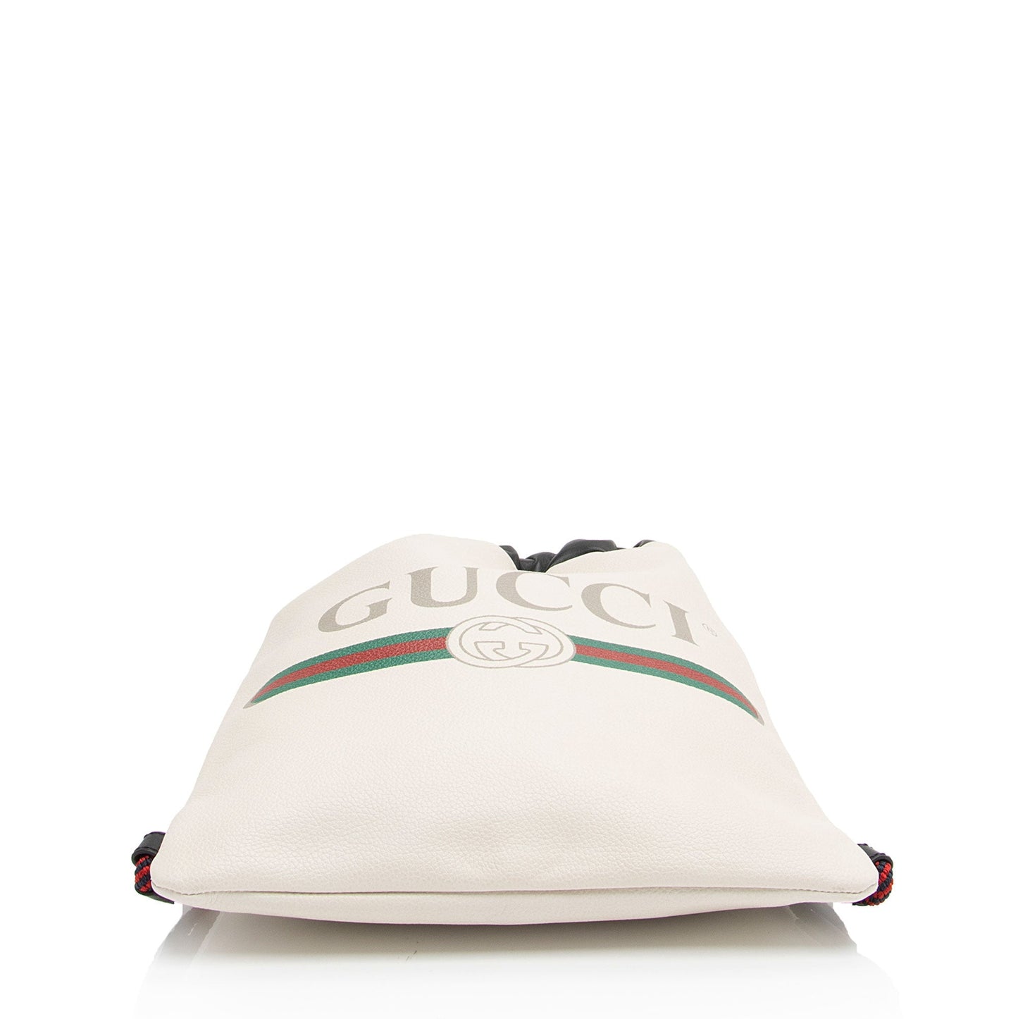 Gucci Leather Logo Drawstring Backpack (SHF-8PDv2U)