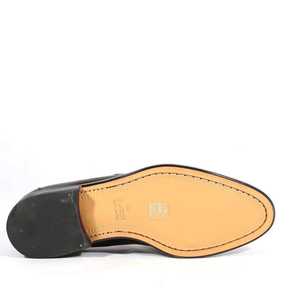 Gucci Men's Shoes Classic Smooth Black Leather Loafers (GGM1541)