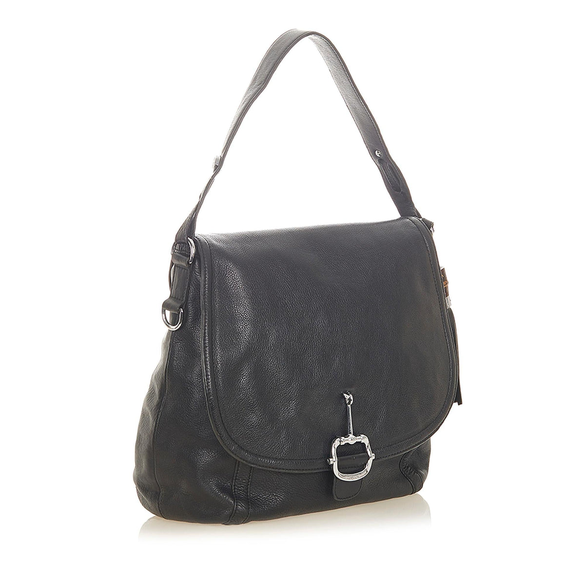 G*G Techno Horsebit Leather Satchel (SHG-19073)