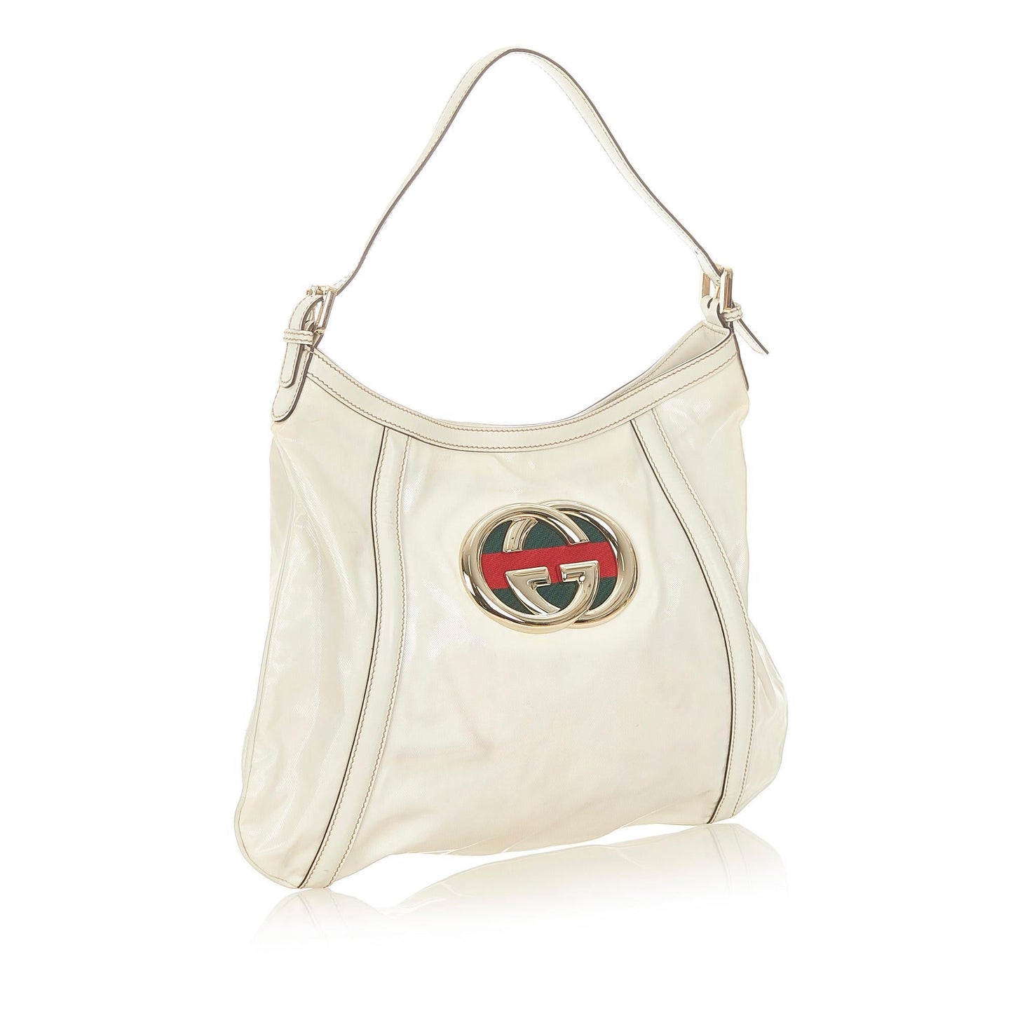 G*G Web Britt Patent Leather Shoulder Bag (SHG-19371)