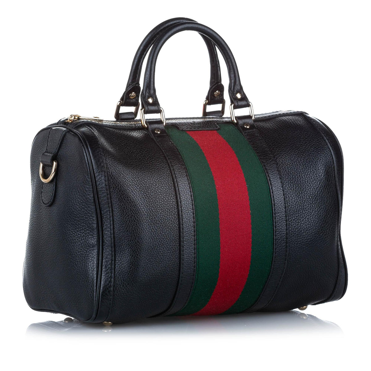 G*G Web Leather Boston Bag (SHG-19002)