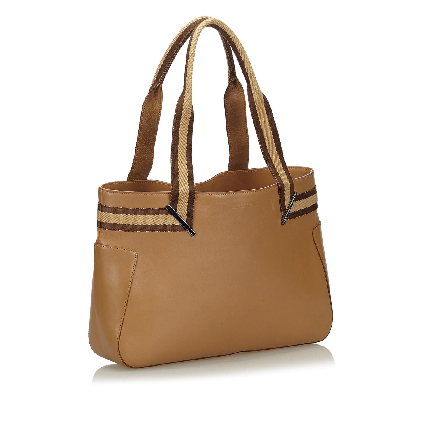 Gucci Web Leather Tote (SHG-10428)