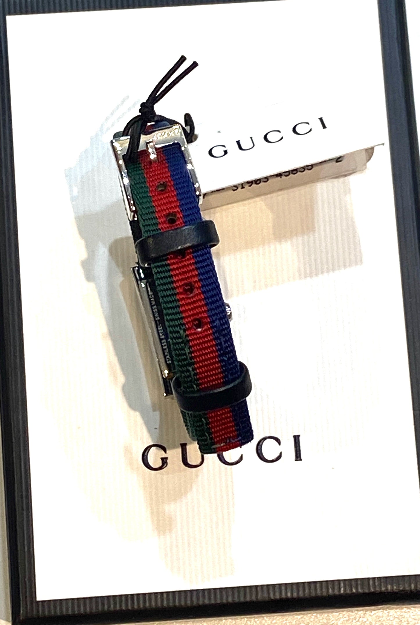 GUCCI G FRAME WEB DIAL 17529950 LADIES WATCH