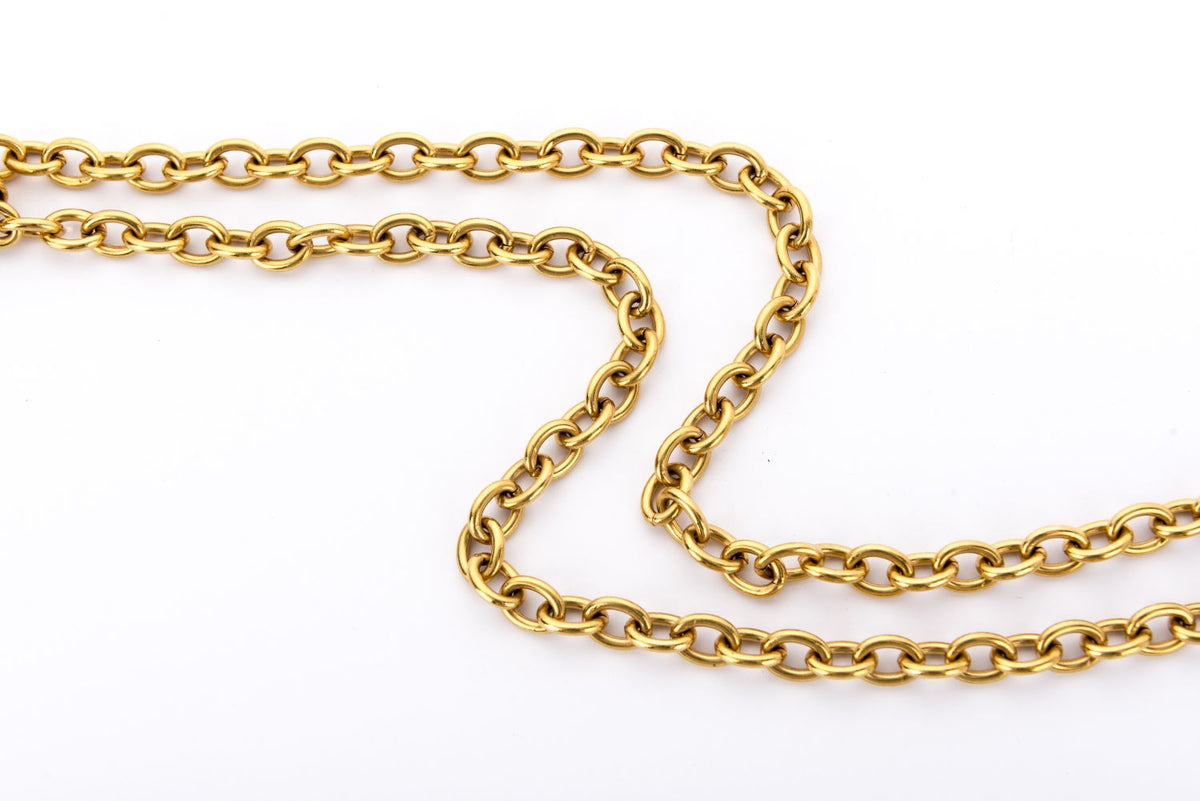 Chanel Vintage Large CC Oval Pendant 93P Necklace, no Dust Cover & Box