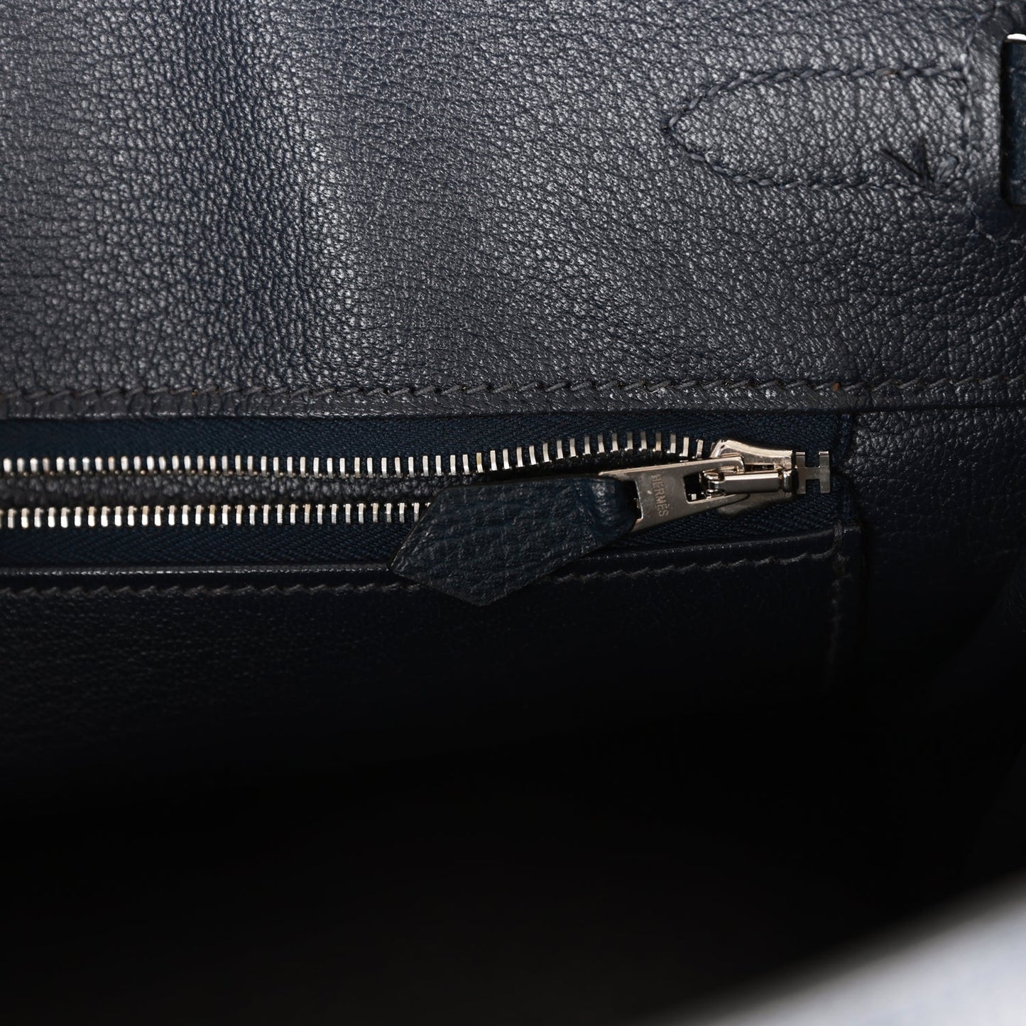 Top Quality Hermes Birkin 30 Bleu Indigo Vache Liegee Palladium Hardware