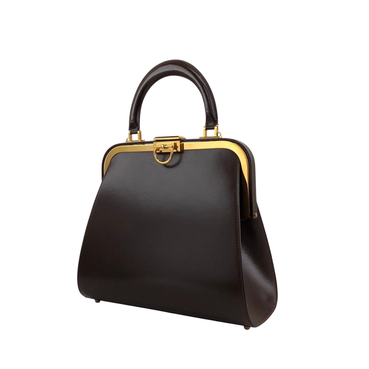 Christian Dior Metal Closure Two-way Handbag Shoulder bag Brown Vintage 2iixfe