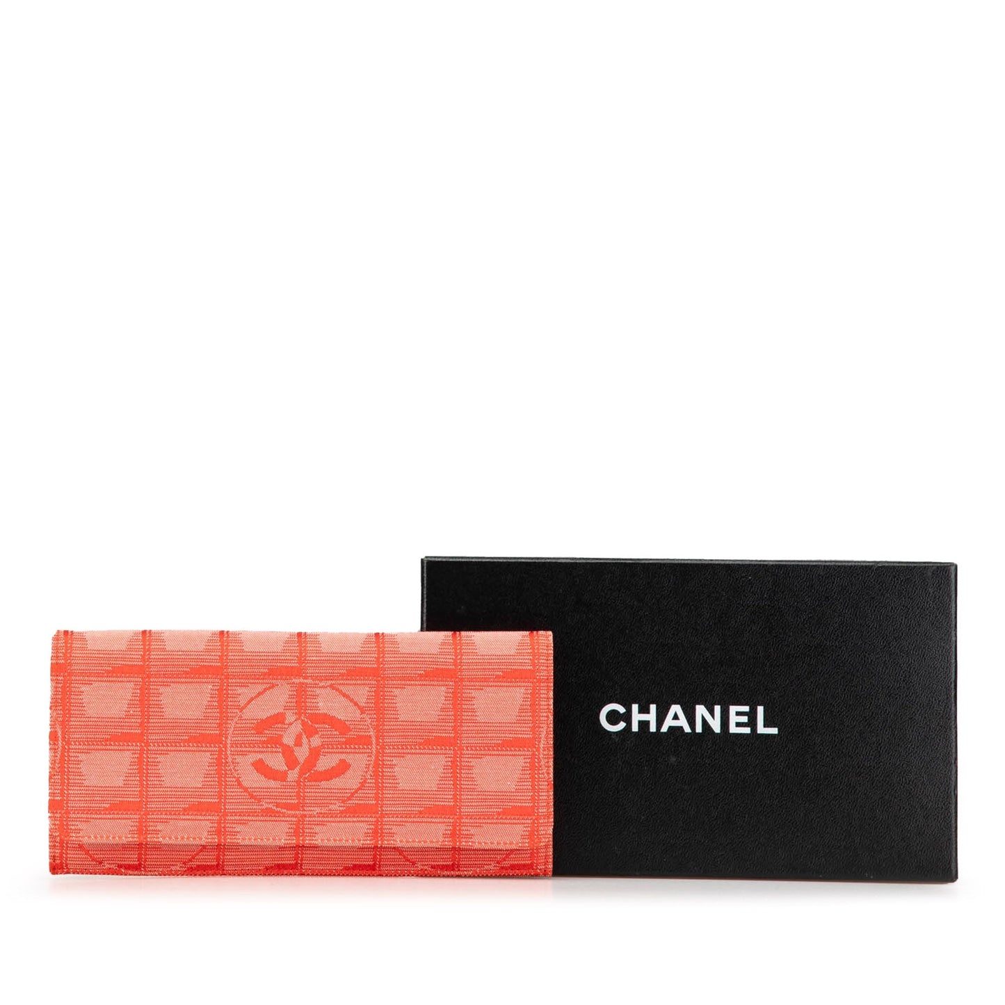 Red Chanel New Travel Line Nylon Continental Wallet