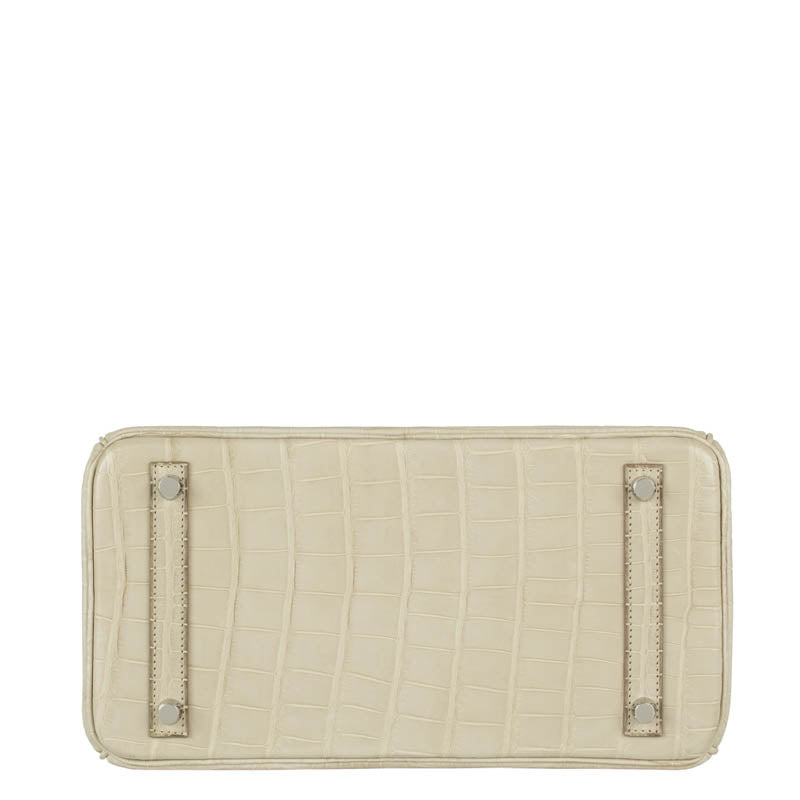 Hermès 30cm Birkin Beton Matte Alligator Palladium Hardware