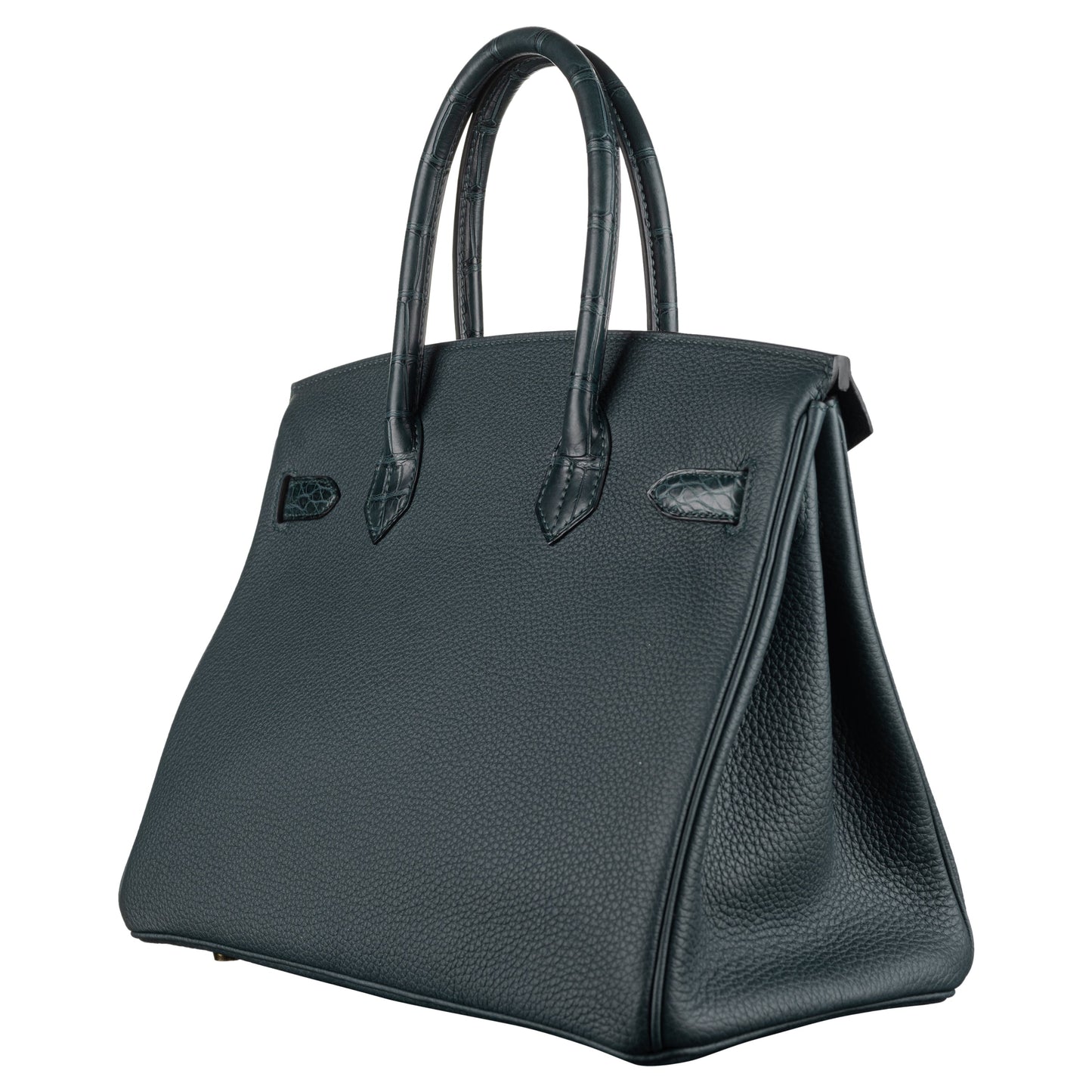 Hermès 30cm Birkin Touch Vert Cypress Togo Leather Gold Hardware