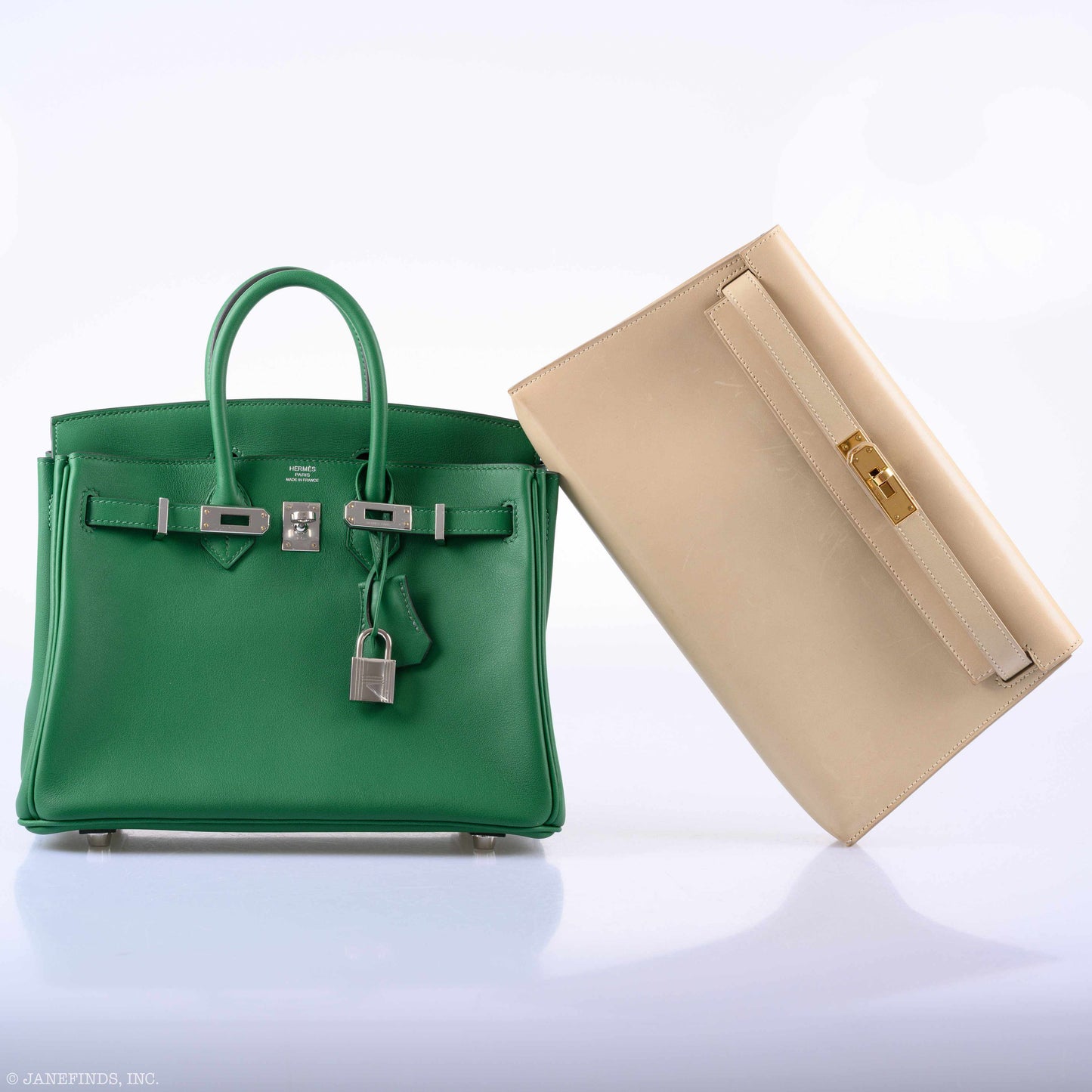 Hermès Birkin 25 Cactus Swift Leather Palladium Hardware - 2019, D