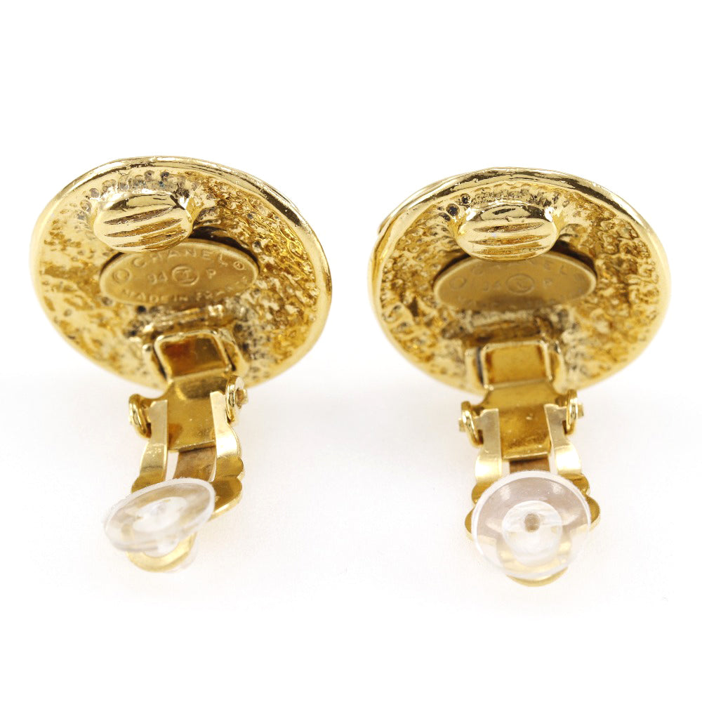 CHANEL Earring Plated Gold gold Women Used