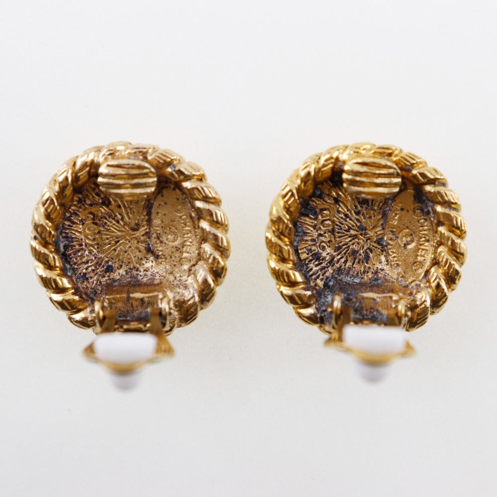 CHANEL Earring Plated Gold gold COCO Mark