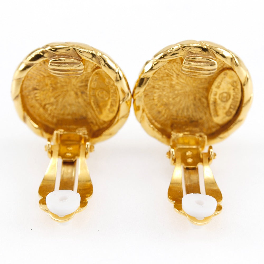 CHANEL Earring Plated Gold gold Women Used