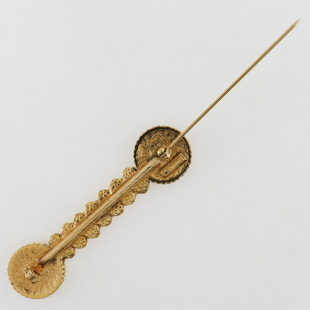 CHANEL Brooch Plated Gold gold Vintage Women Used