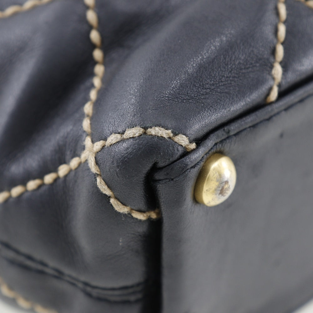 CHANEL Handbag A18126 Calfskin black Wild Stitch Tote Women Used