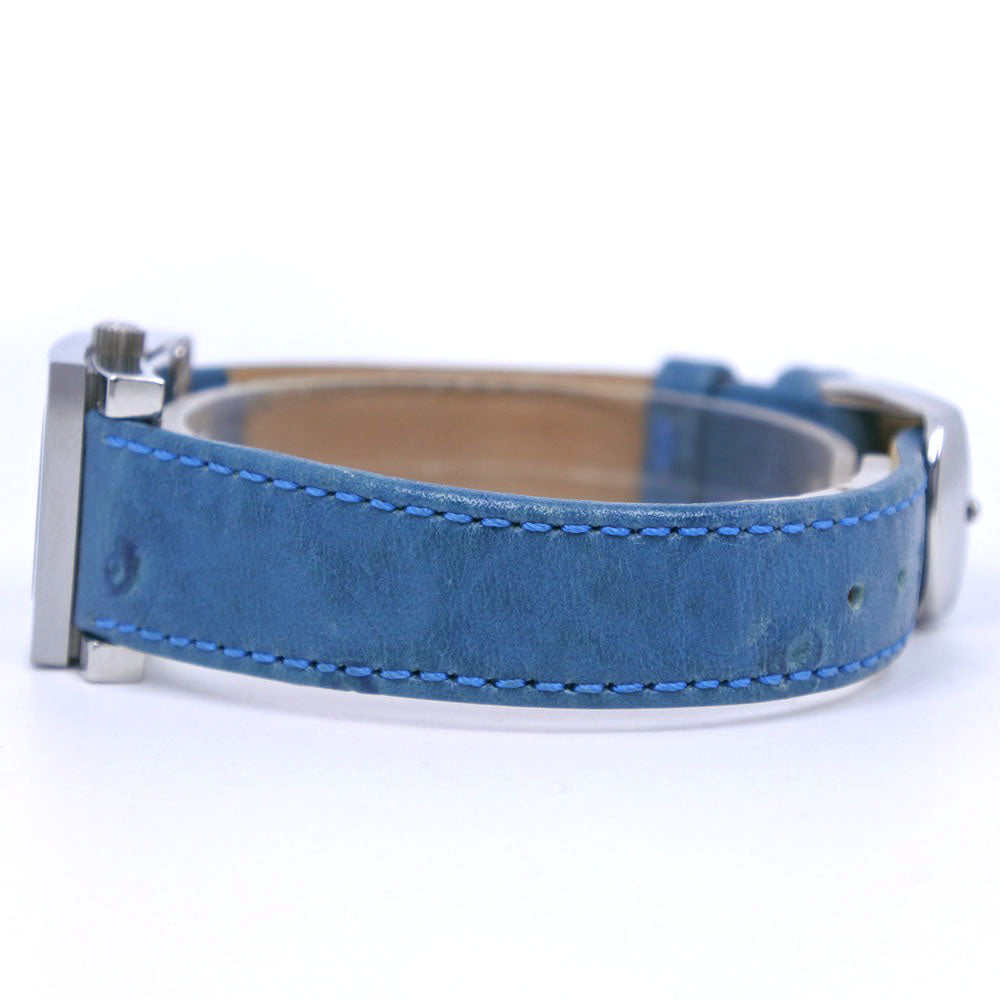 GUCCI Watches Quartz 7900P Stainless Steel , Leather Silver/light blue Silver dial Women Used