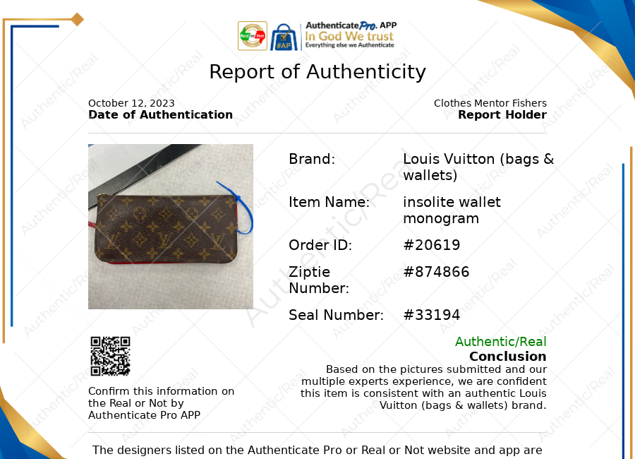 Wallet Luxury Designer By Louis Vuitton Size: Medium