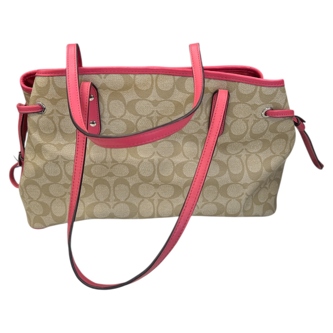 Handbag Designer By Coach In Tan, Size:Large