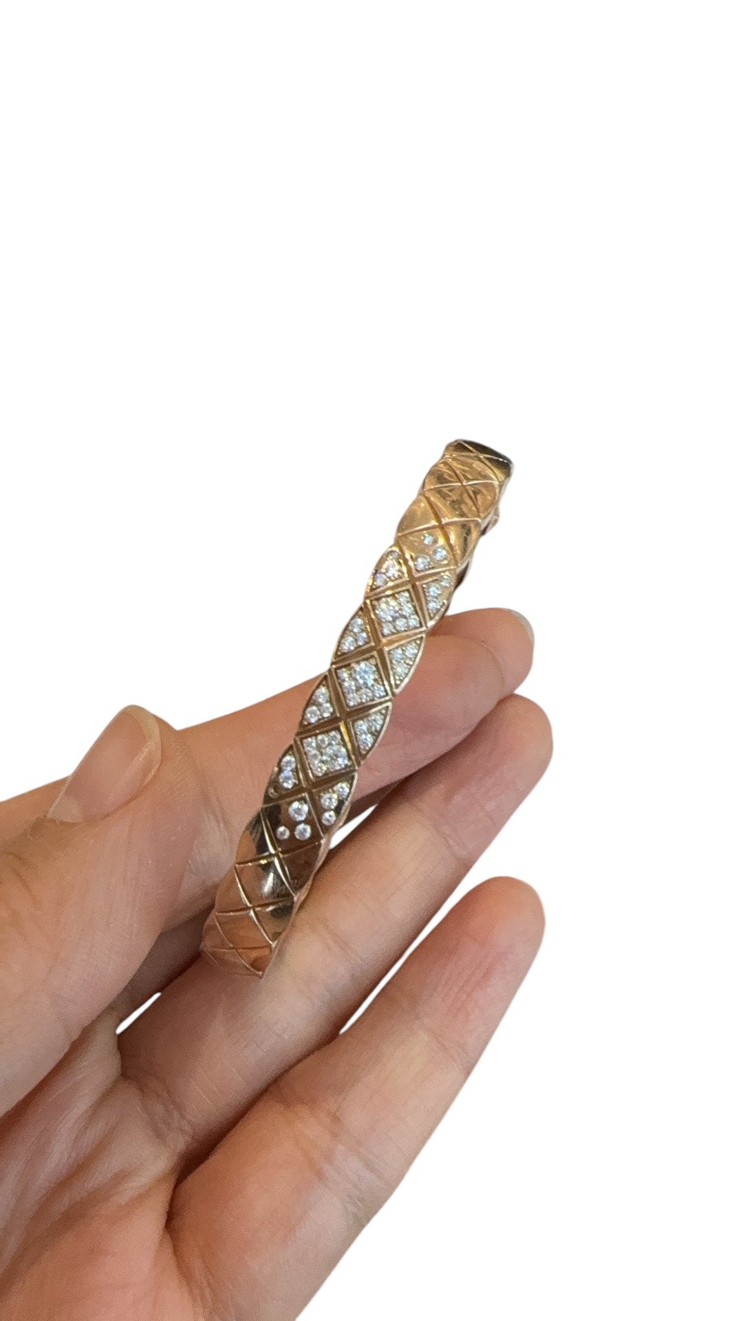 Chanel Coco Crush Diamond Bracelet 18K Rose Gold #S