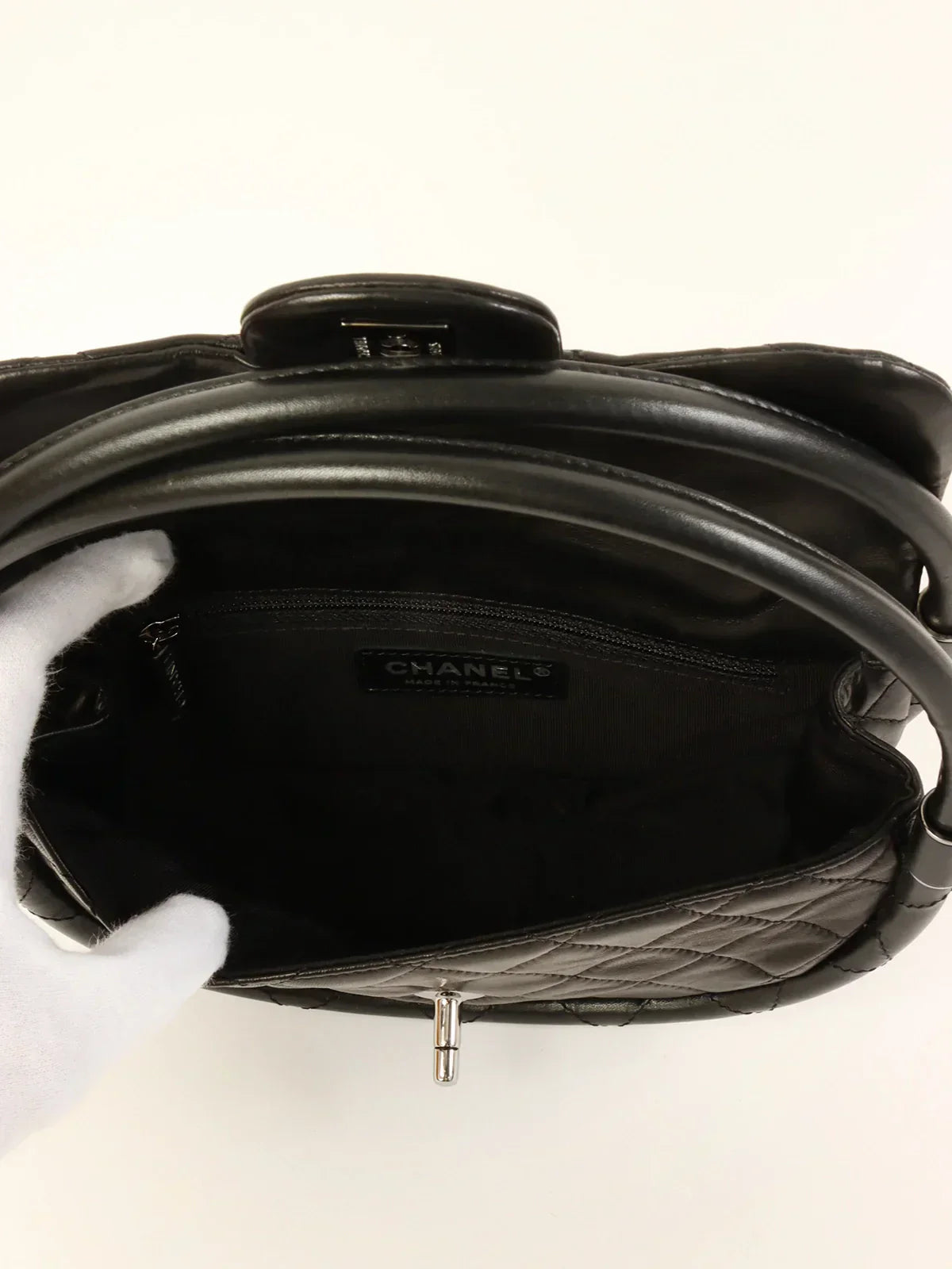 CHANEL Around 2014 Made Hula Hoop Bag Mini Black