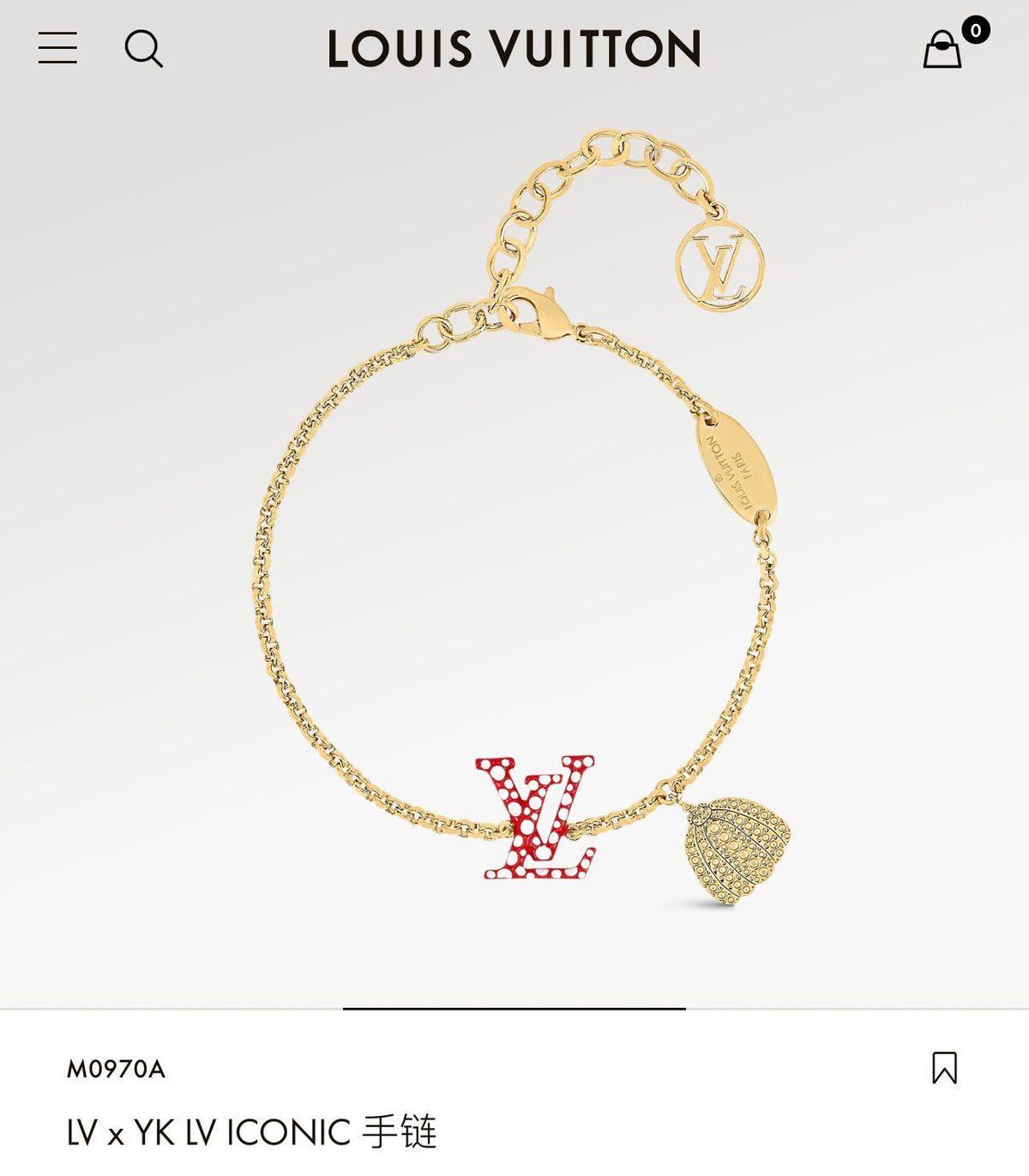JW702 LV x YK LV Iconic Infinity Dots Bracelet