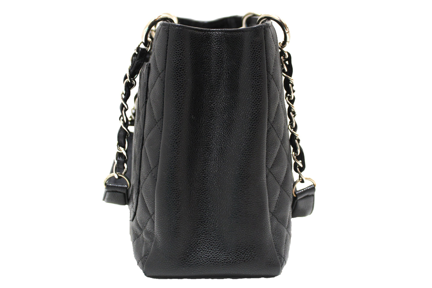 Chanel Black Quilted Caviar Leather Grand Shopper Tote Shoulder Bag