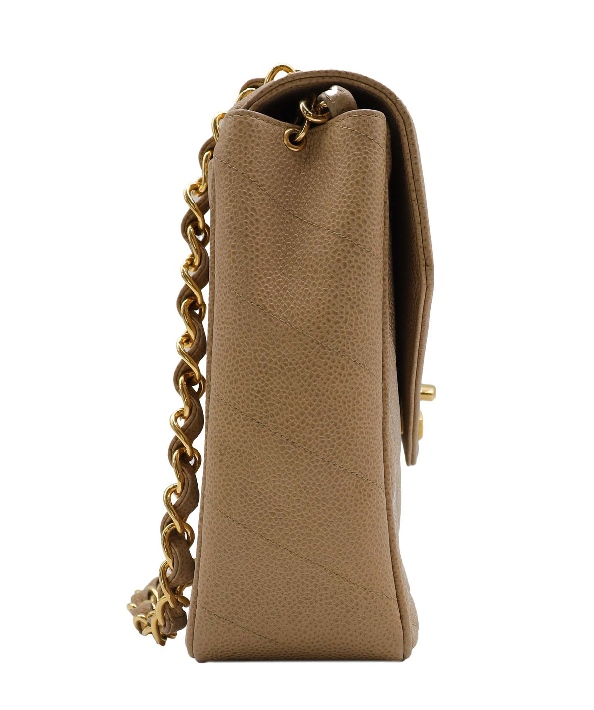 Chanel Jumbo XL Singl Beige Caviar C24100010 ASC5939