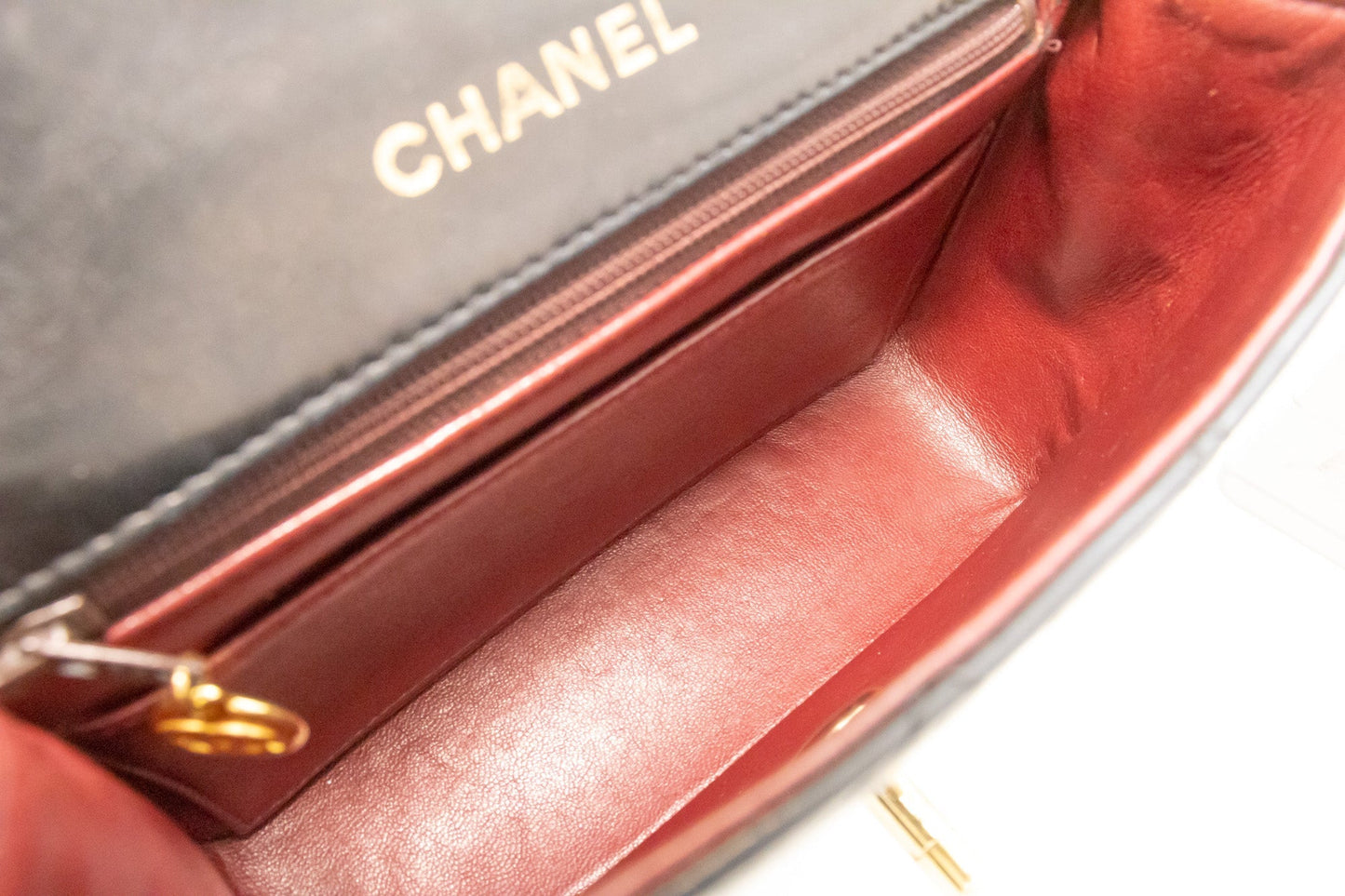 Top Quality Chanel Mini Square Small Chain Shoulder Bag Crossbody Black Lamb