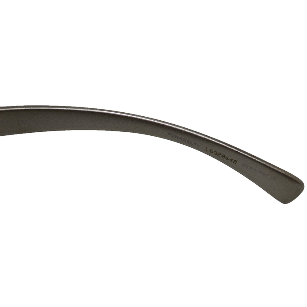 Chanel Silver Clear Gradient Cateye Sunglasses 4037