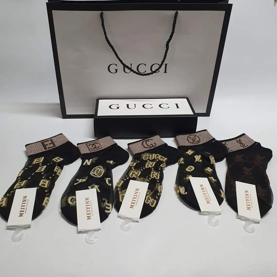 Fendi , Chanel , Gucci, Louis Vuitton, Yves Saint Laurent Socks
