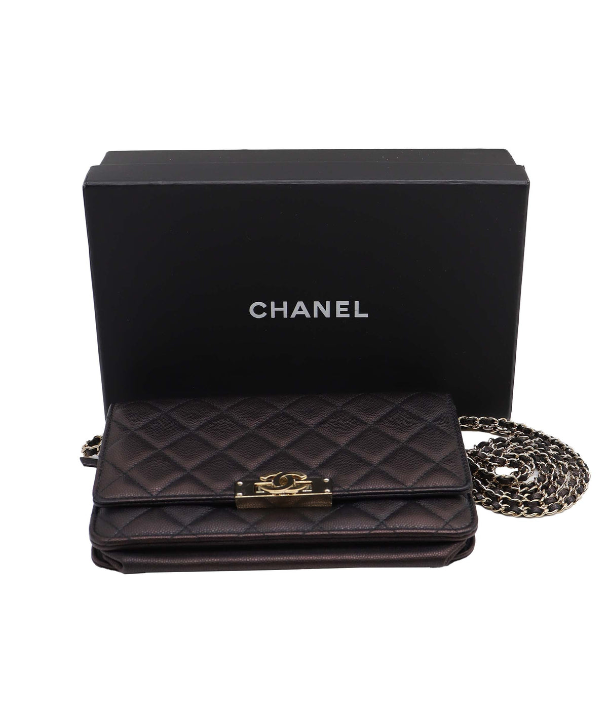 Chanel WOC Flip Lock Black Caviar GHW #24 SKC1997