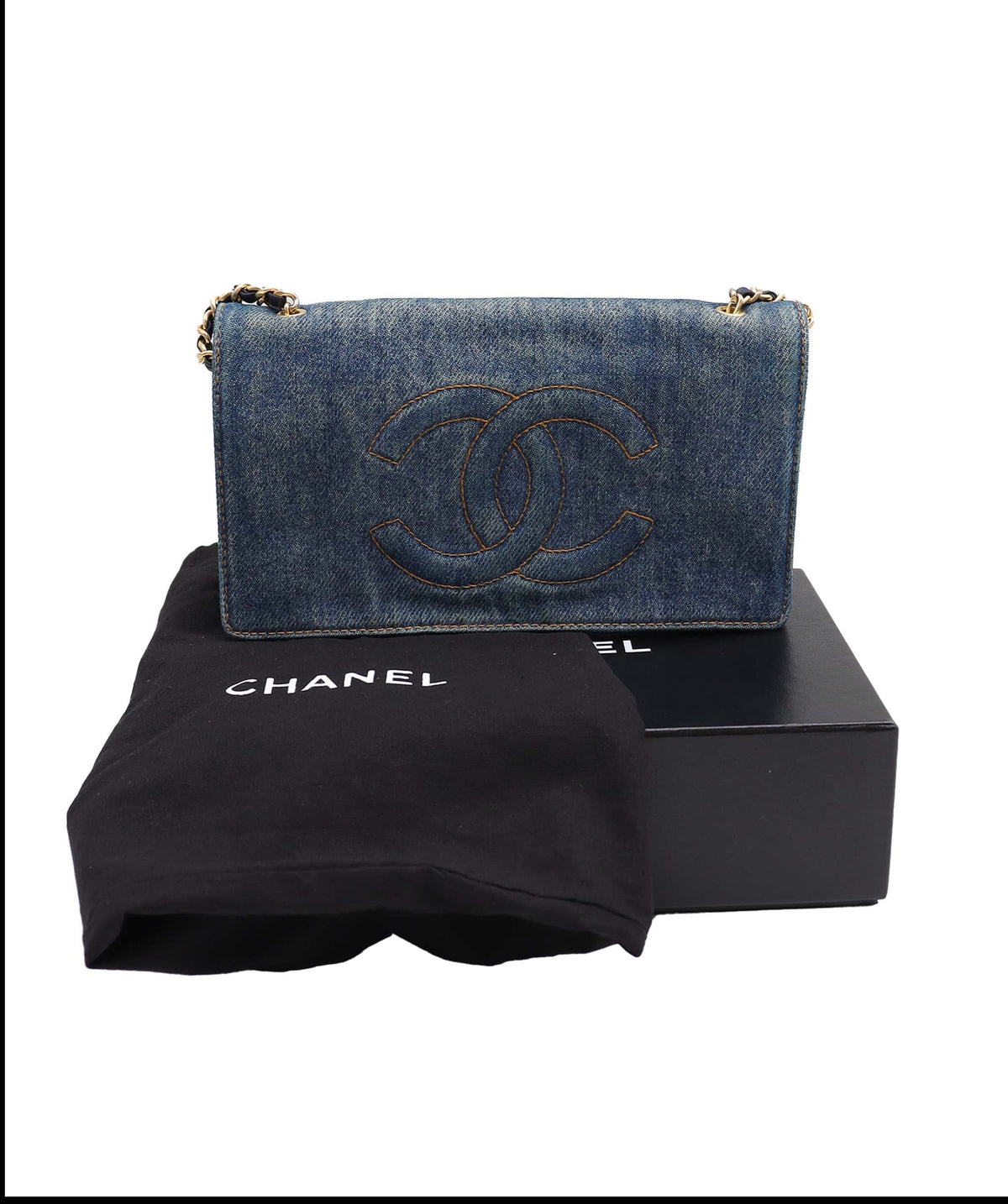 Chanel Vintage WOC Denim GHW #4 SKC1989