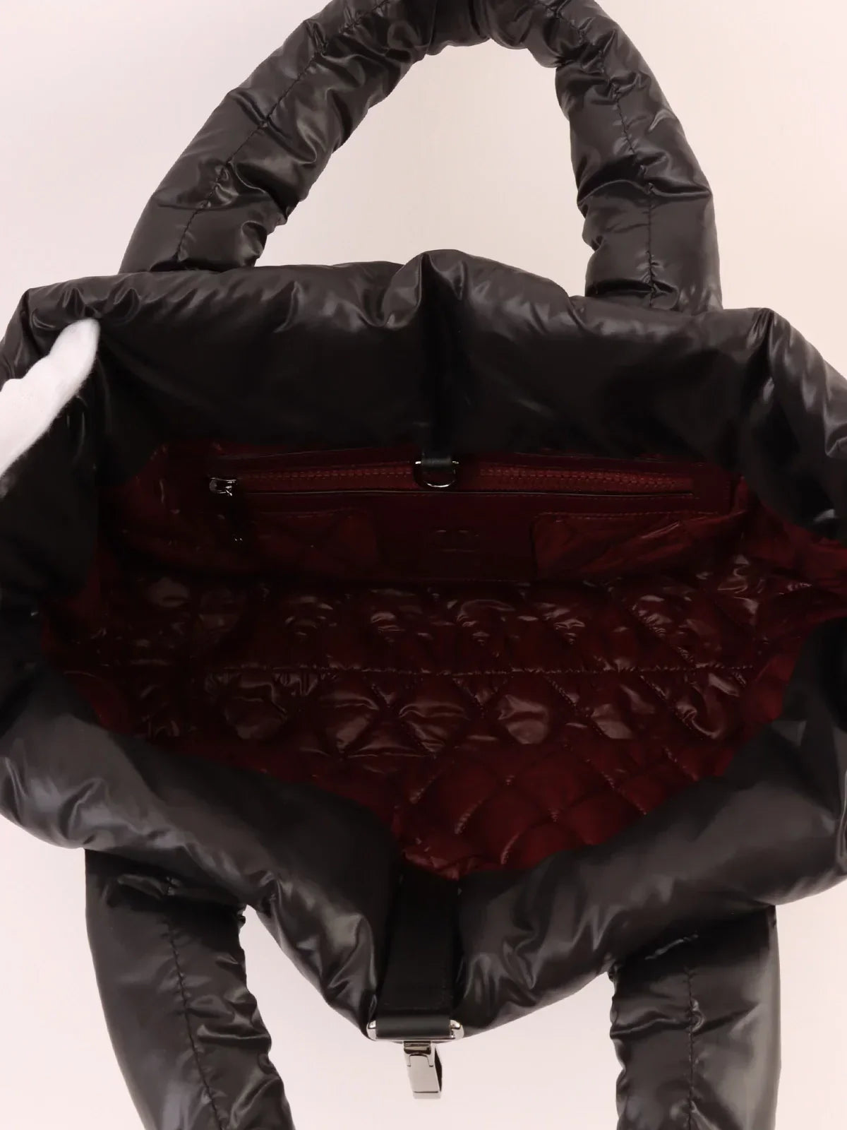 CHANEL Around 2009 Made Nyon Cc Cocoon Tote Bag Black