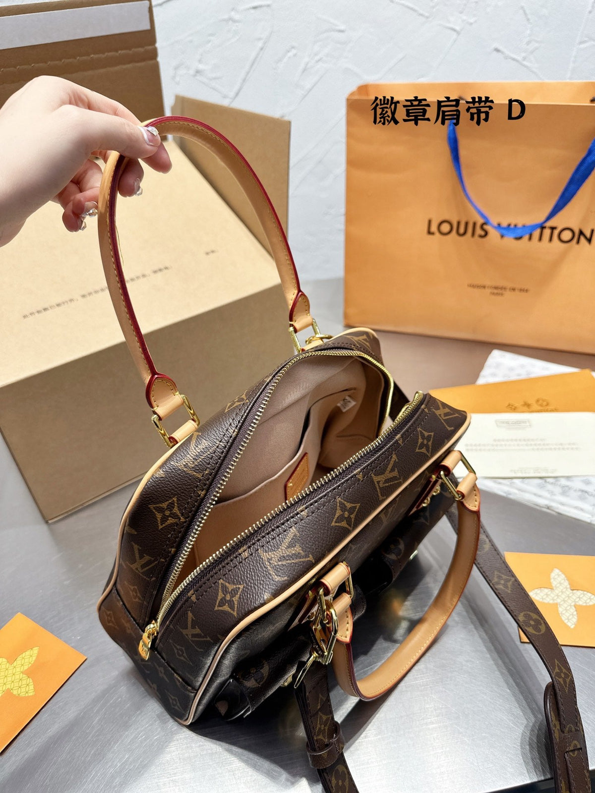 LB707 Vintage Handbag / 11.8x8.7inch