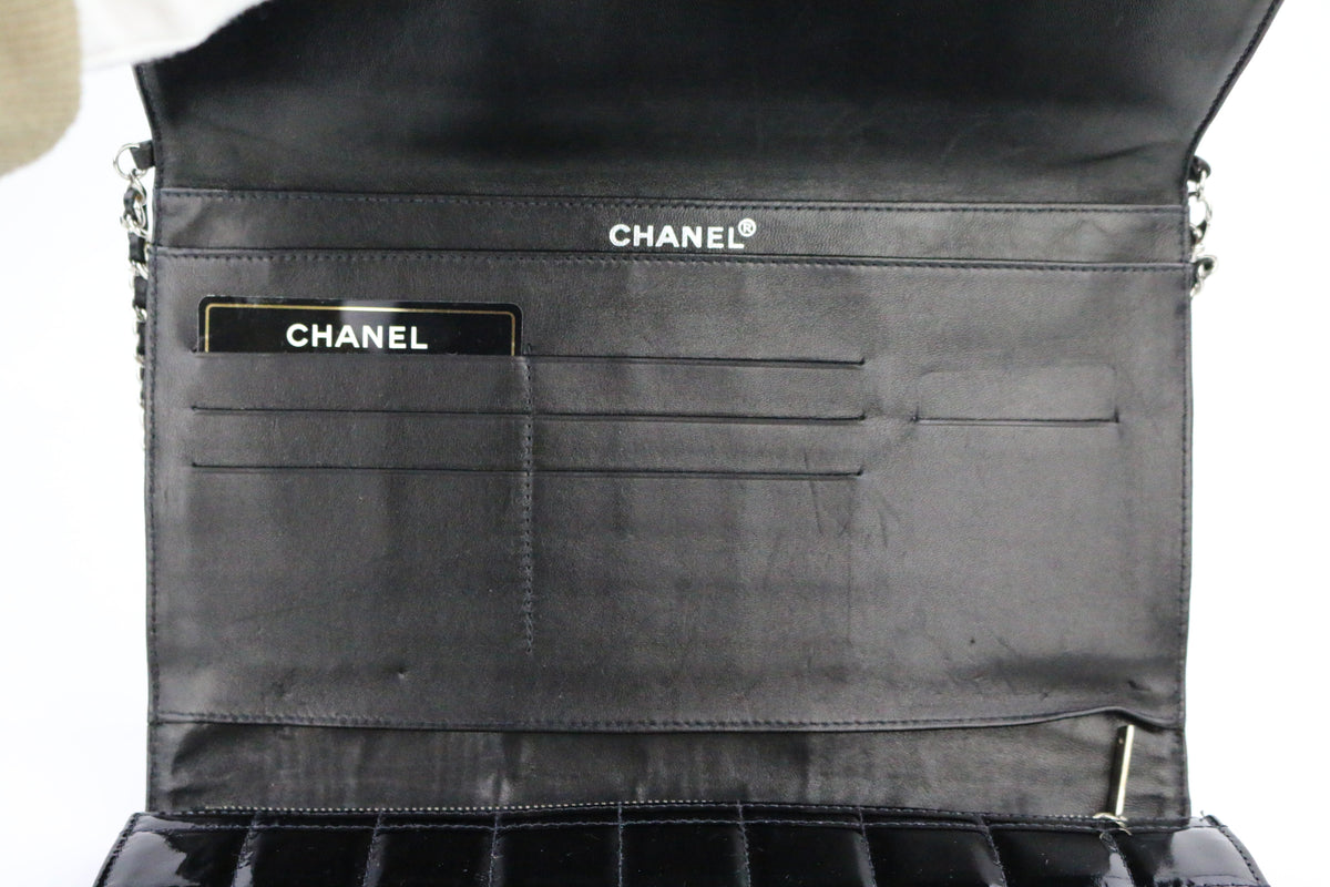 Black Patent Chocolate Bar Flap