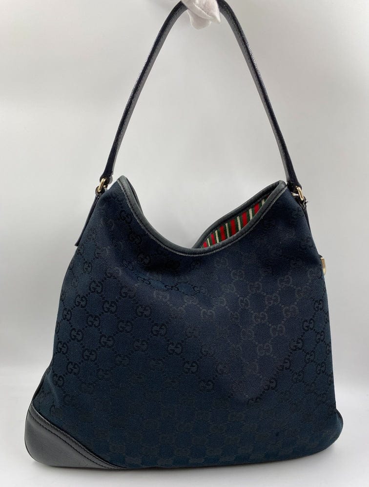 Gucci Vintage Canvas Hobo Tote