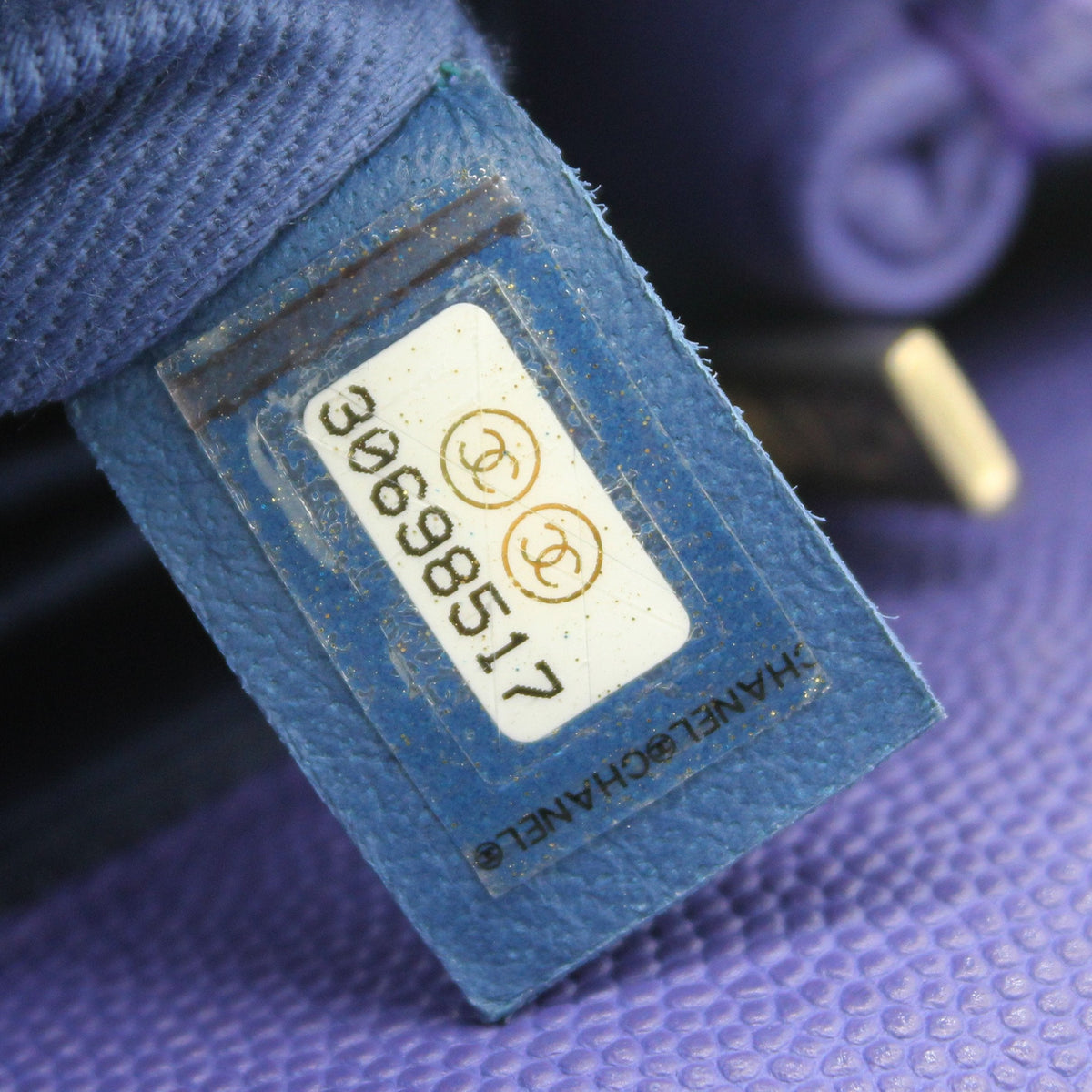 Chanel Purple Quilted Caviar Leather Small Handle Coco Flap Bag