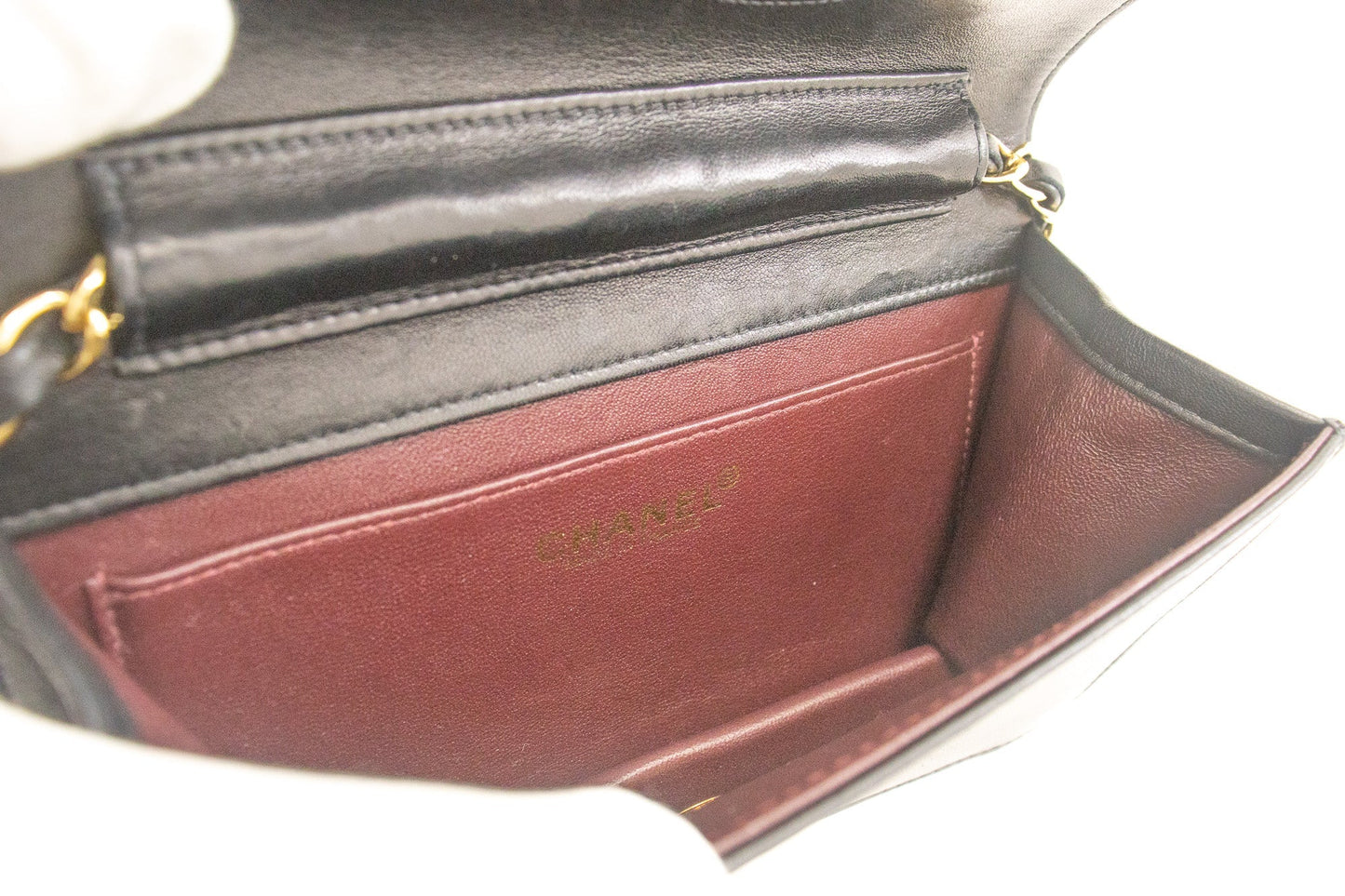 Top Quality Chanel Full New Chain Shoulder Bag Clutch Black Quilted Lambskin