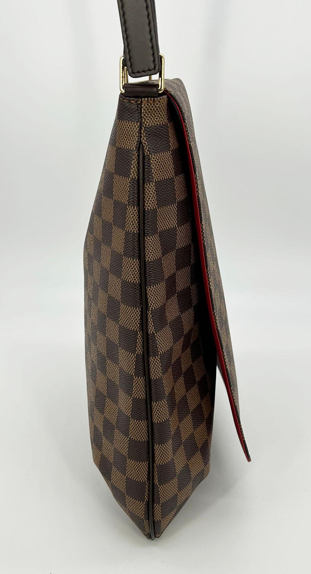 LOUIS VUITTON Damier Ebene Musette Salsa GM Shoulder Bag