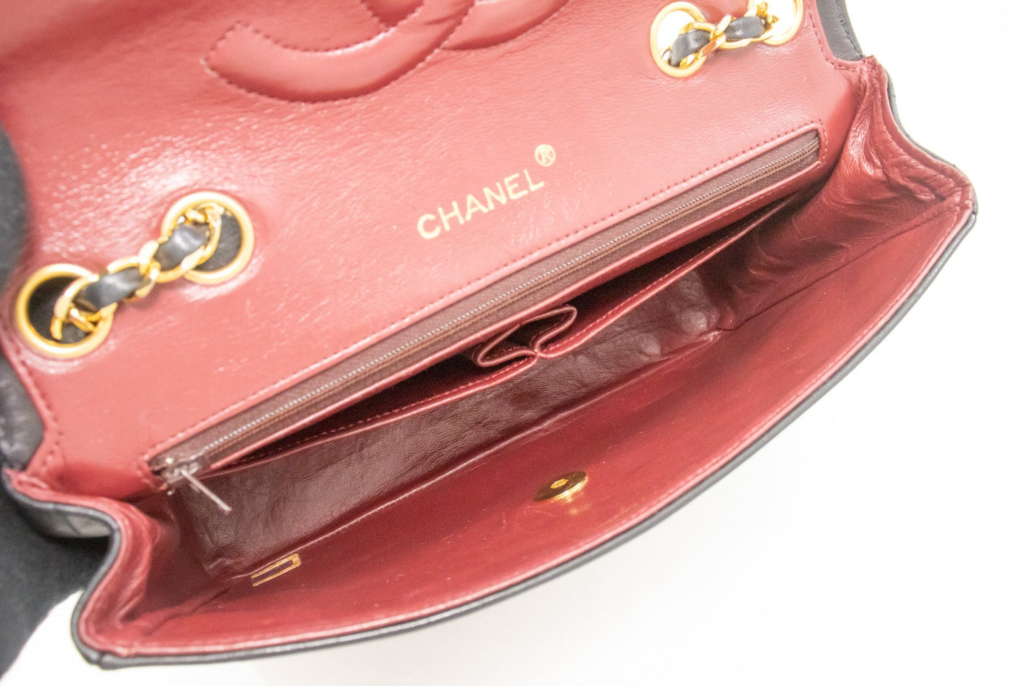 CHANEL Vintage Classic Chain Shoulder Bag Single Flap Quilted Lamb